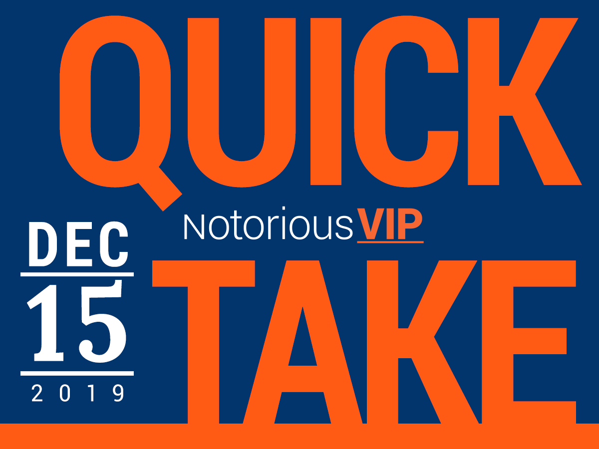 Quick Take - December 15, 2019