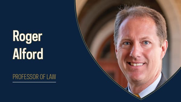 Major Development: Roger Alford to DOJ